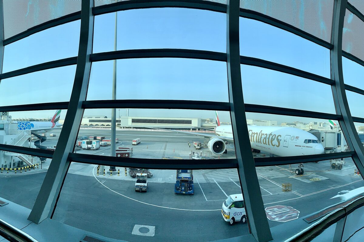 The control tower and aircraft in Dubai