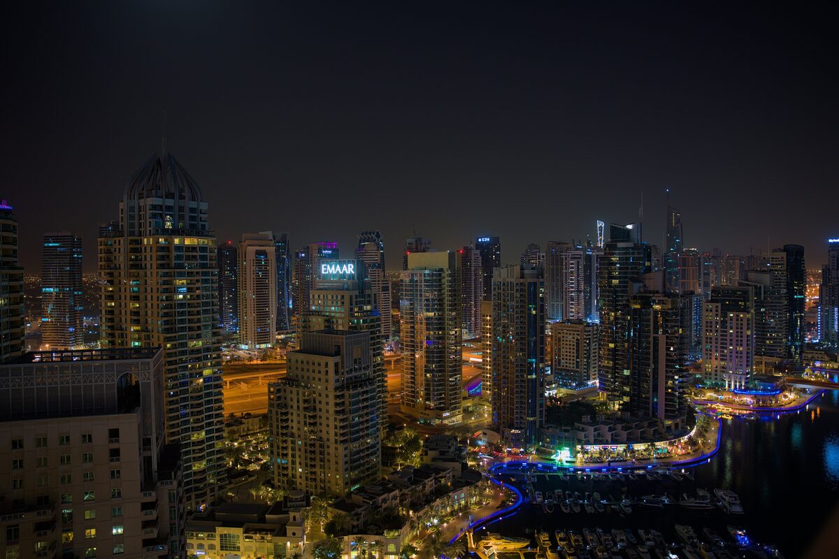 Dubai Marina at night